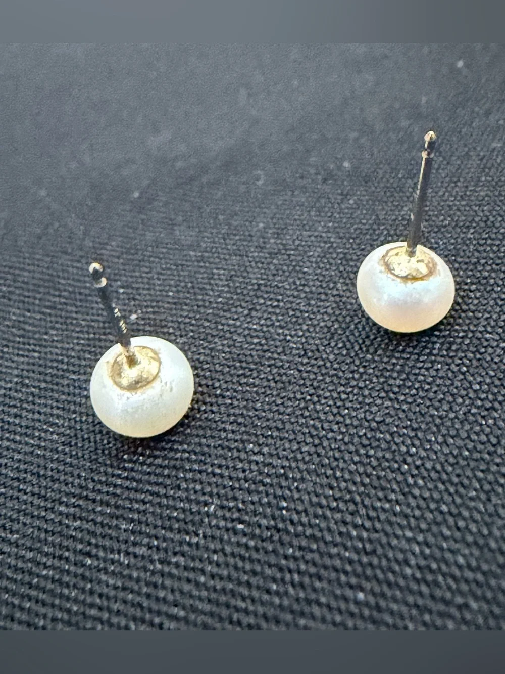 Vintage Pearl & 10k Gold Stud Earrings Coastal Grandma VTG Retro Classic Elegant